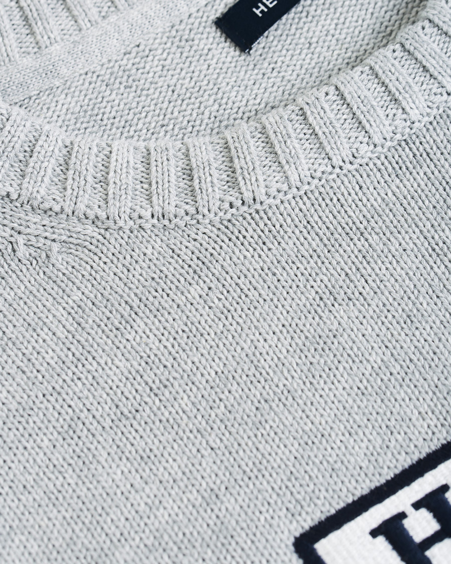 Homme | Pulls Et Tricots | Henri-Lloyd | Henri Lloyd Cross Flag Knitted Crew Neck Grey Melange
