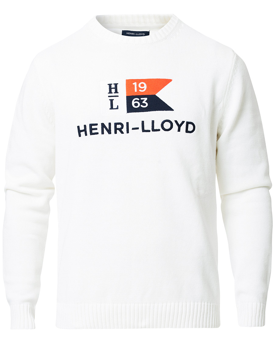 Homme | Pulls Et Tricots | Henri-Lloyd | Henri Lloyd Cross Flag Knitted Crew Neck Off White