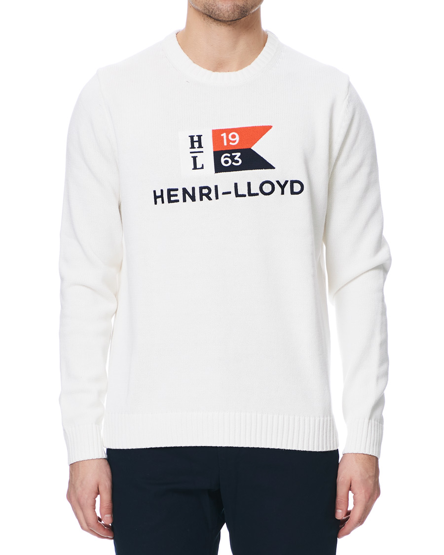 Homme | Pulls Et Tricots | Henri-Lloyd | Henri Lloyd Cross Flag Knitted Crew Neck Off White