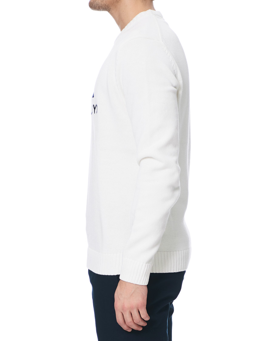 Homme | Pulls Et Tricots | Henri-Lloyd | Henri Lloyd Cross Flag Knitted Crew Neck Off White