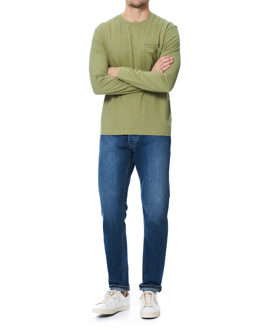 Homme | T-shirts | Henri-Lloyd | Henri Lloyd RWR Backprint Long Sleeve Crew Neck Tee Light Green