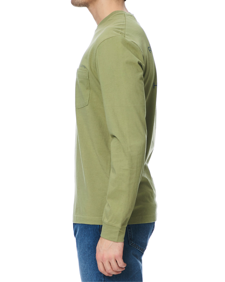 Homme | T-shirts | Henri-Lloyd | Henri Lloyd RWR Backprint Long Sleeve Crew Neck Tee Light Green