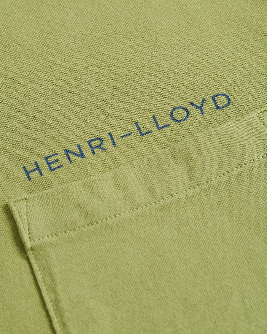 Homme | T-shirts | Henri-Lloyd | Henri Lloyd RWR Backprint Long Sleeve Crew Neck Tee Light Green