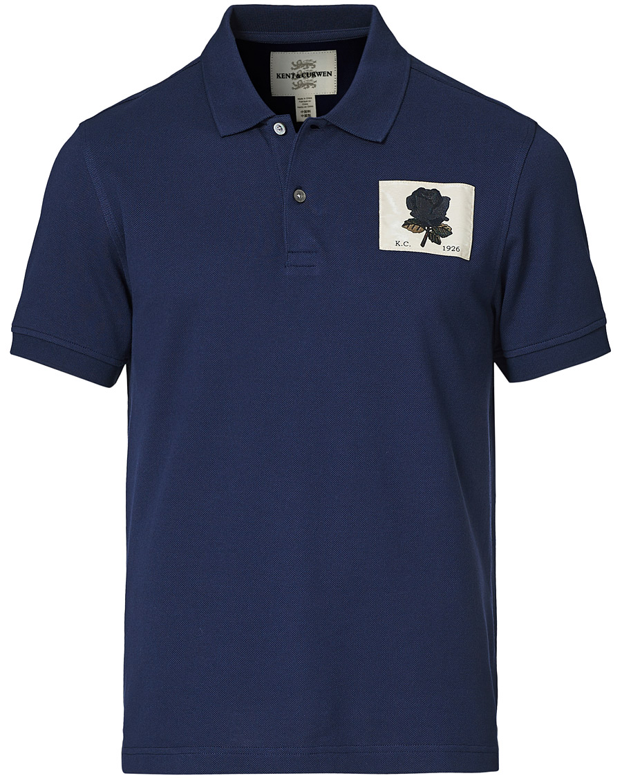 Homme | Polos | Kent & Curwen | Small Rose Polo Navy