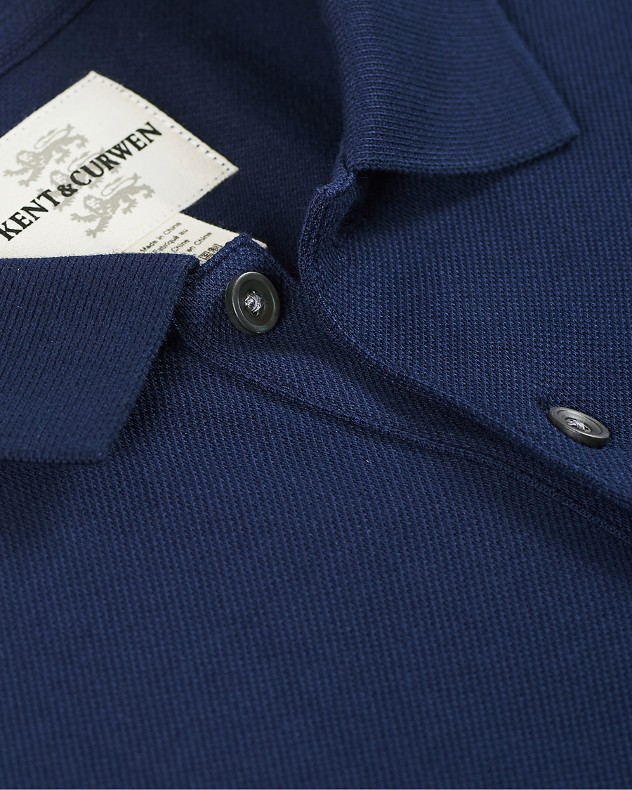Homme | Polos | Kent & Curwen | Small Rose Polo Navy