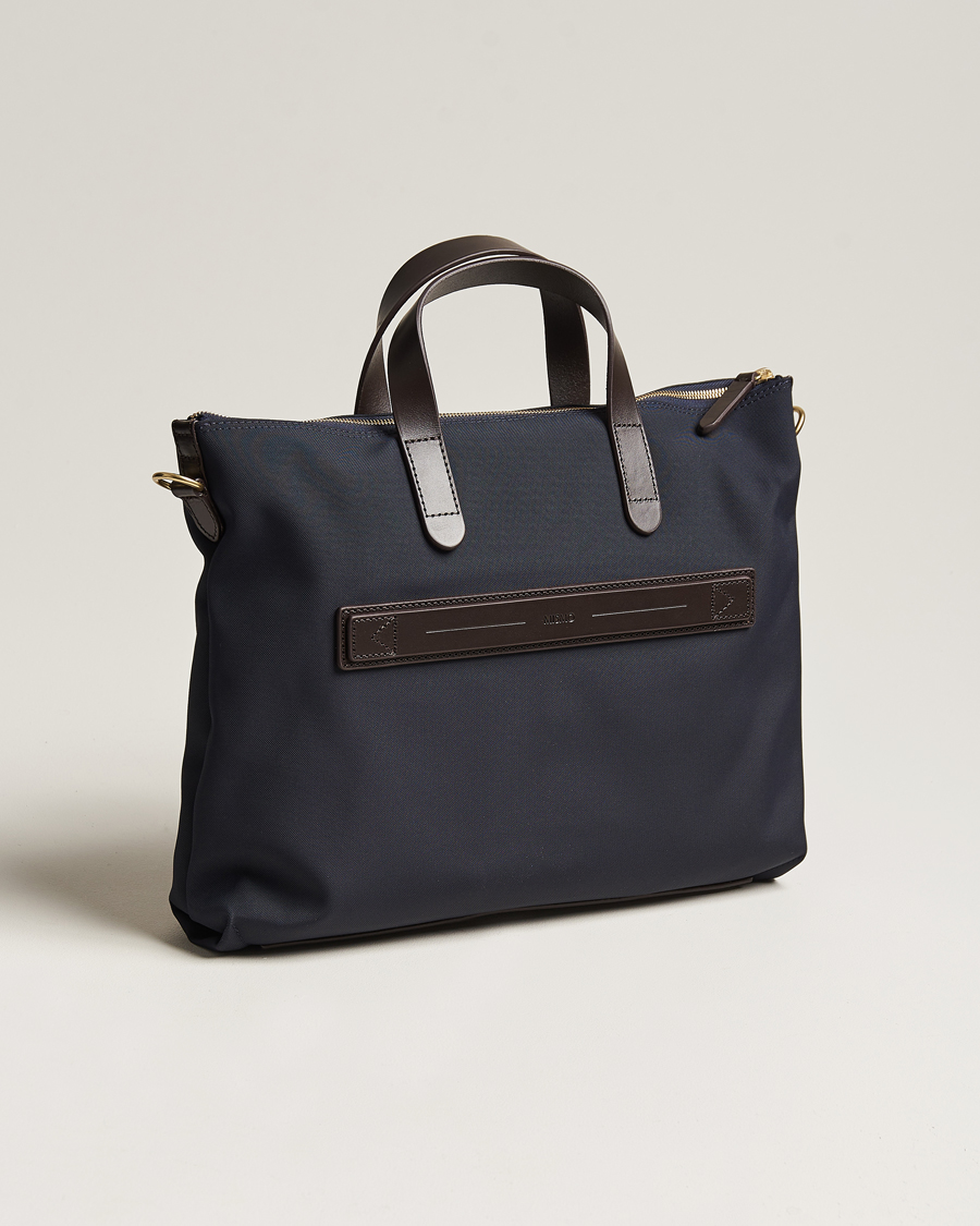 Homme | Sacs | Mismo | MismoM/S Canvas Slim BriefNavy/Dark Brown