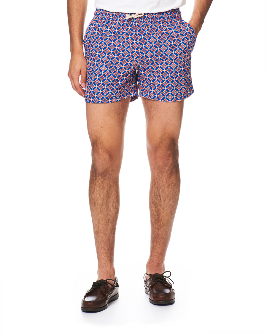 Homme | Maillots De Bain | Ripa Ripa | Levante Printed Swimshorts Red/Blue