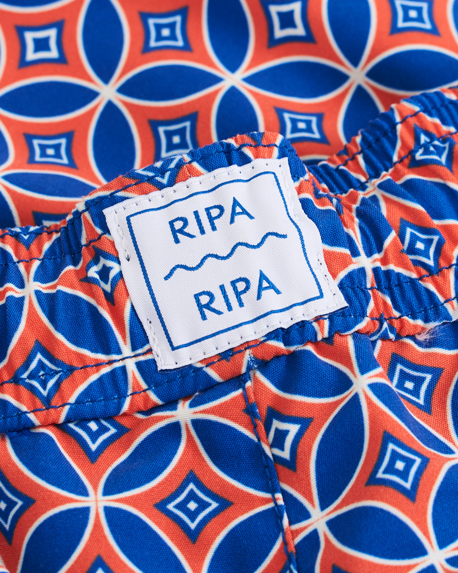 Homme | Maillots De Bain | Ripa Ripa | Levante Printed Swimshorts Red/Blue