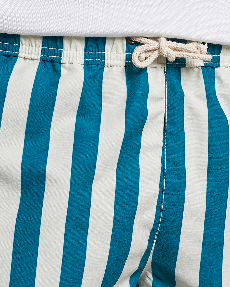 Homme | Ripa Ripa Paraggi Striped Swimshorts Green/White | Ripa Ripa | Paraggi Striped Swimshorts Green/White