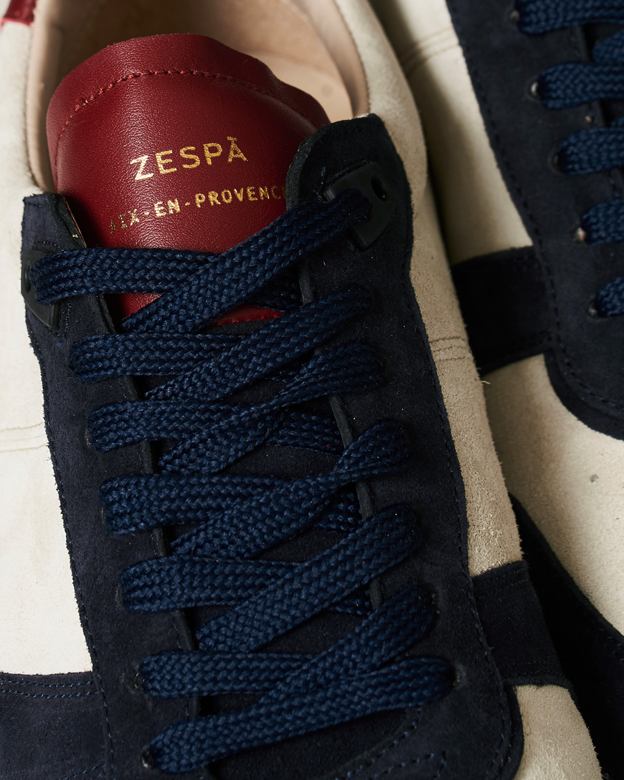 Homme | Zespà ZSP6 Suede Runner Sneakers Off White/Cerise | Zespà | ZSP6 Suede Runner Sneakers Off White/Cerise