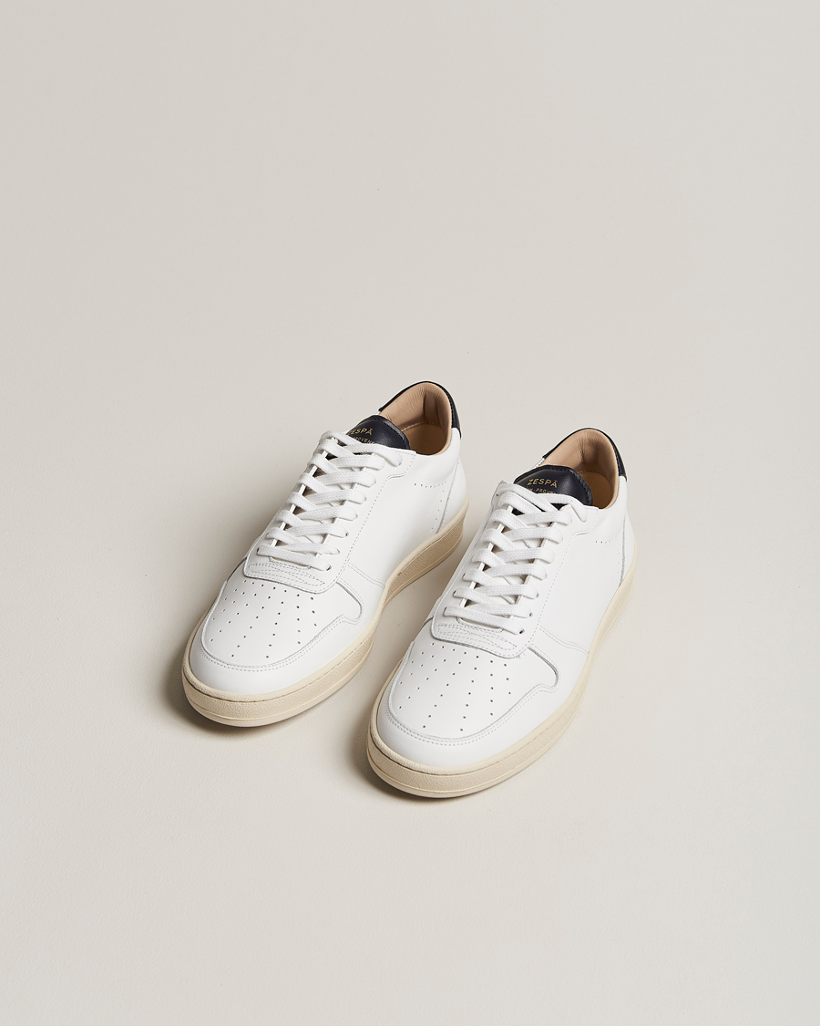 Homme | Zespà ZSP23 APLA Leather Sneakers White/Navy | Zespà | ZSP23 APLA Leather Sneakers White/Navy