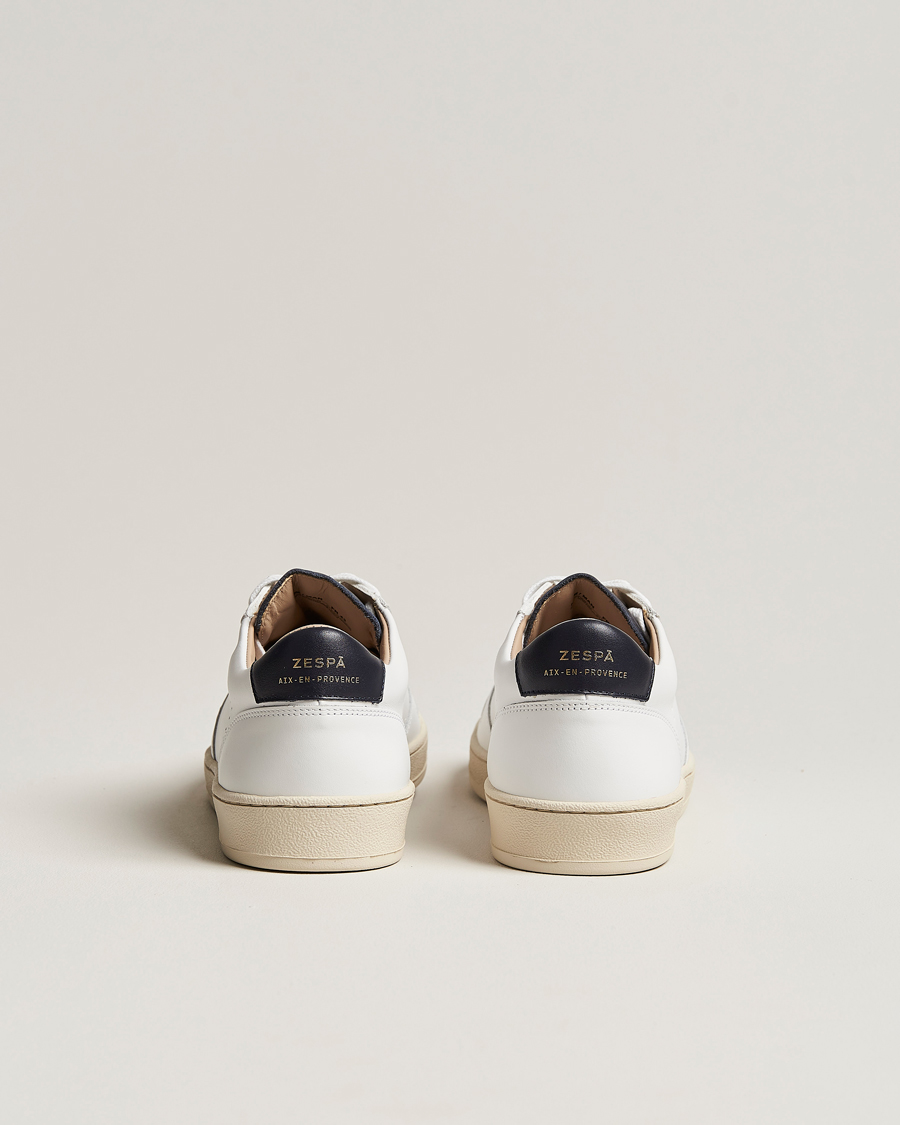 Homme | Zespà ZSP23 APLA Leather Sneakers White/Navy | Zespà | ZSP23 APLA Leather Sneakers White/Navy
