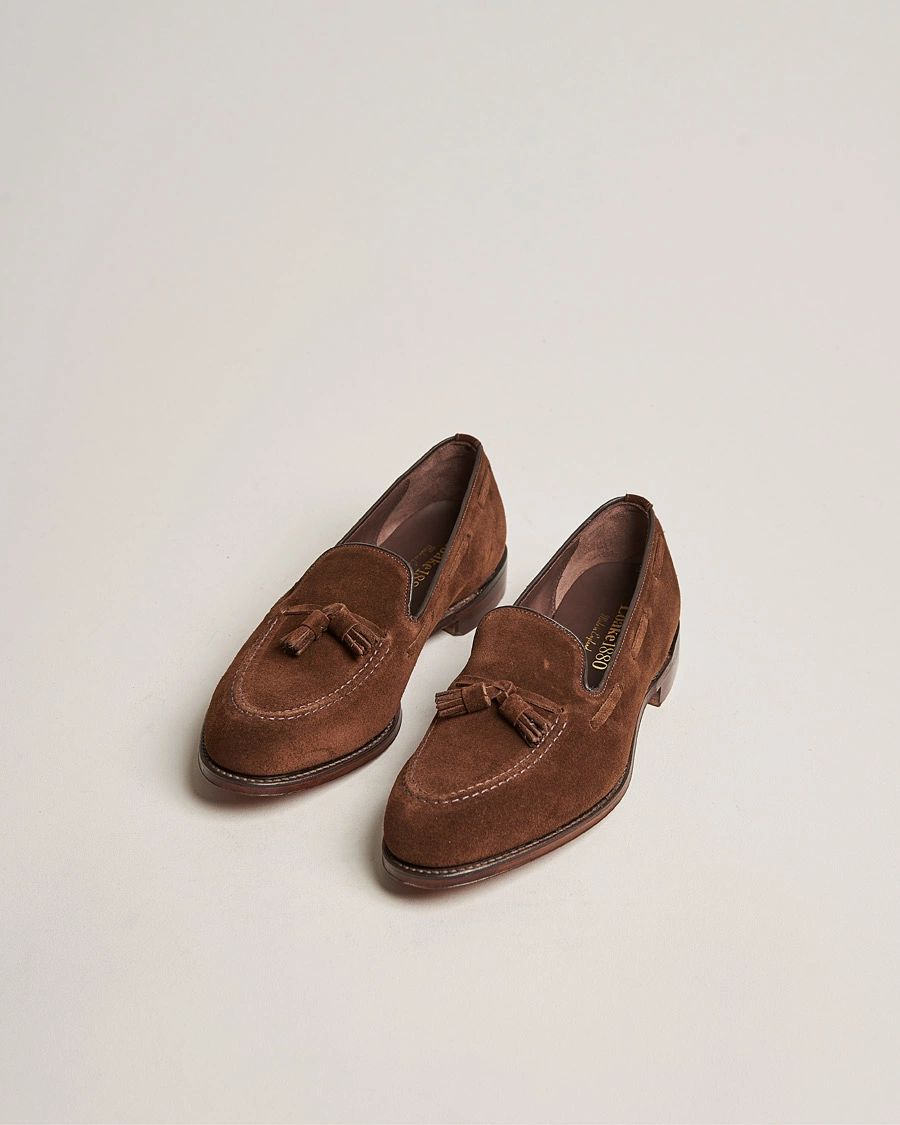 Homme | Handgjorda skor - Skoblockskampanj | Loake 1880 | Russell Tassel Loafer Polo Oiled Suede