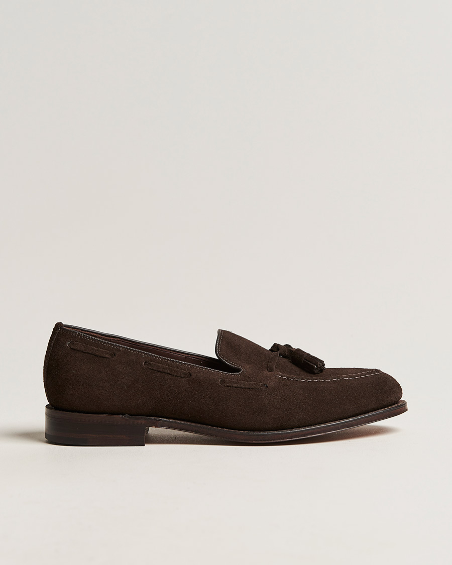 Homme | Loafers | Loake 1880 | Russell Tassel Loafer Chocolate Brown Suede