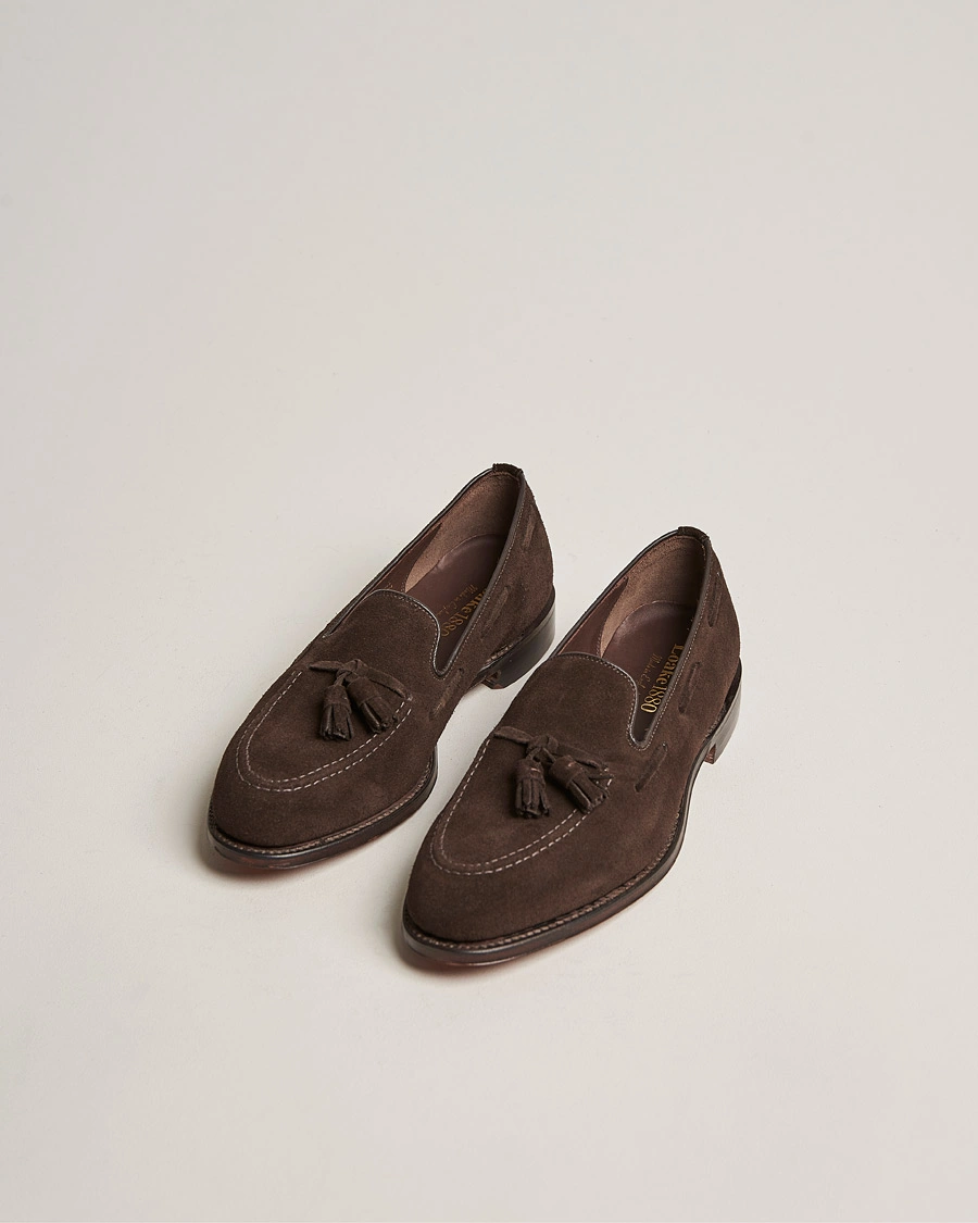 Homme | Loafers | Loake 1880 | Russell Tassel Loafer Chocolate Brown Suede
