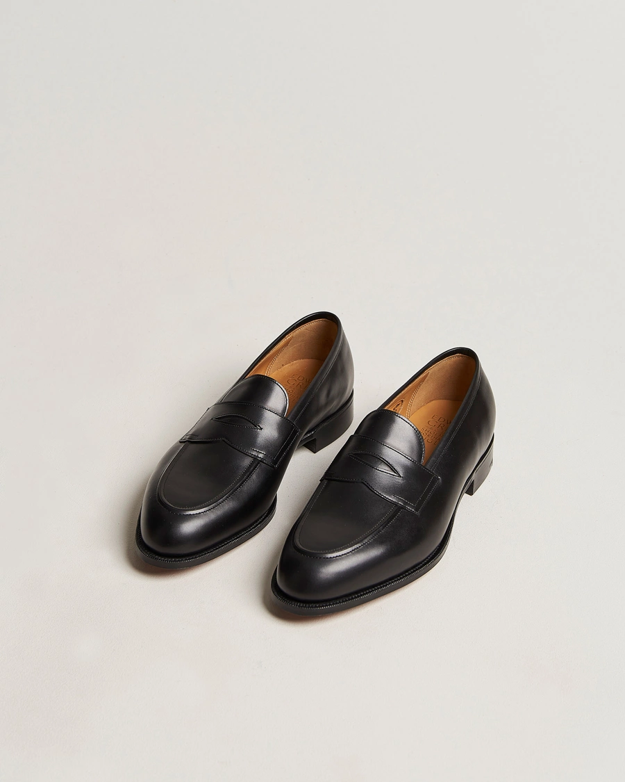 Homme | Costume De Mariage | Edward Green | Piccadilly Penny Loafer Black Calf
