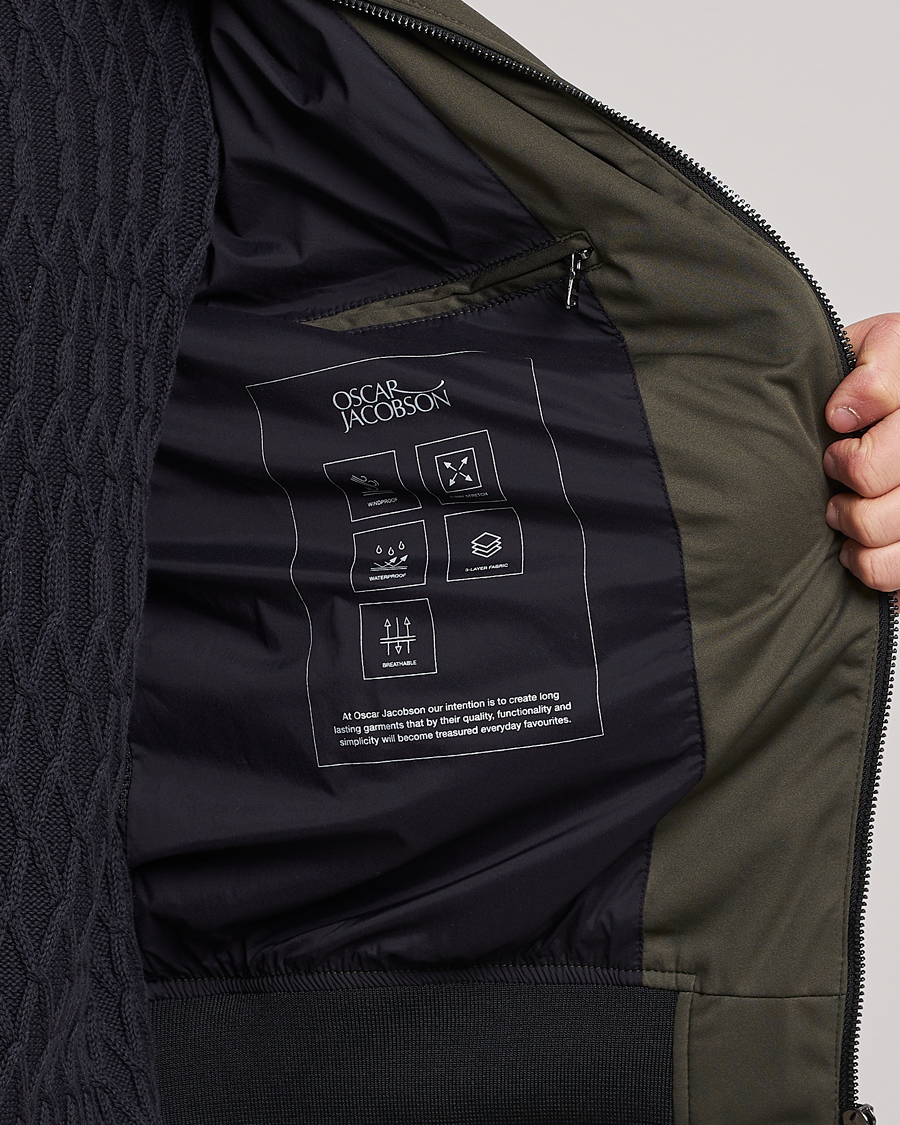 Homme | Manteaux Et Vestes | Oscar Jacobson | Harris Harrington Nylon Jacket Green