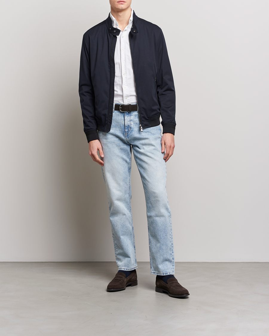 Homme | Manteaux Et Vestes | Oscar Jacobson | Harris Harrington Nylon Jacket Navy