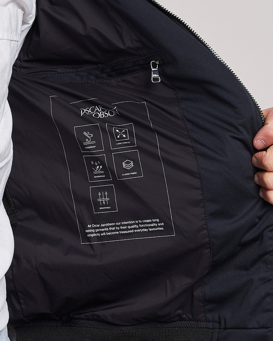 Homme | Manteaux Et Vestes | Oscar Jacobson | Harris Harrington Nylon Jacket Navy