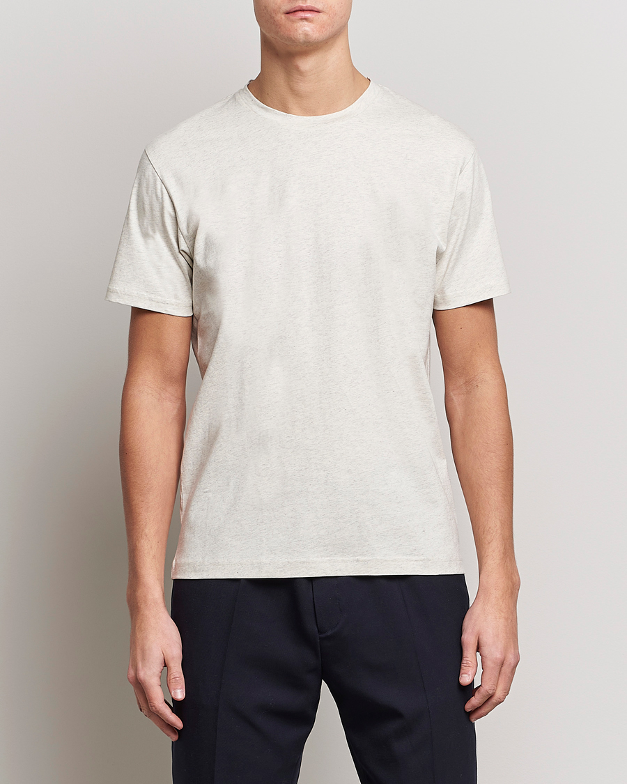 Homme | T-Shirts Blancs | Sunspel | Riviera Midweight Tee Archive White