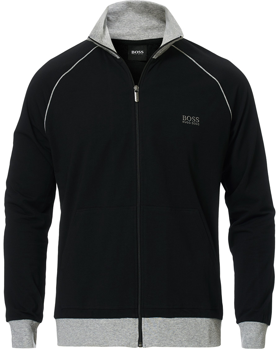 Homme | BOSS Loungewear Full-Zip Sweater Black | BOSS BLACK | BOSS Loungewear Full-Zip Sweater Black