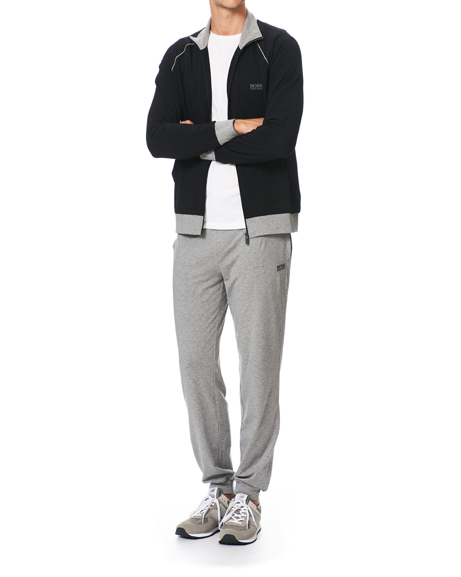 Homme | BOSS Loungewear Full-Zip Sweater Black | BOSS BLACK | BOSS Loungewear Full-Zip Sweater Black