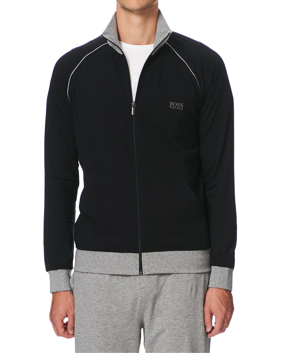 Homme | BOSS Loungewear Full-Zip Sweater Black | BOSS BLACK | BOSS Loungewear Full-Zip Sweater Black