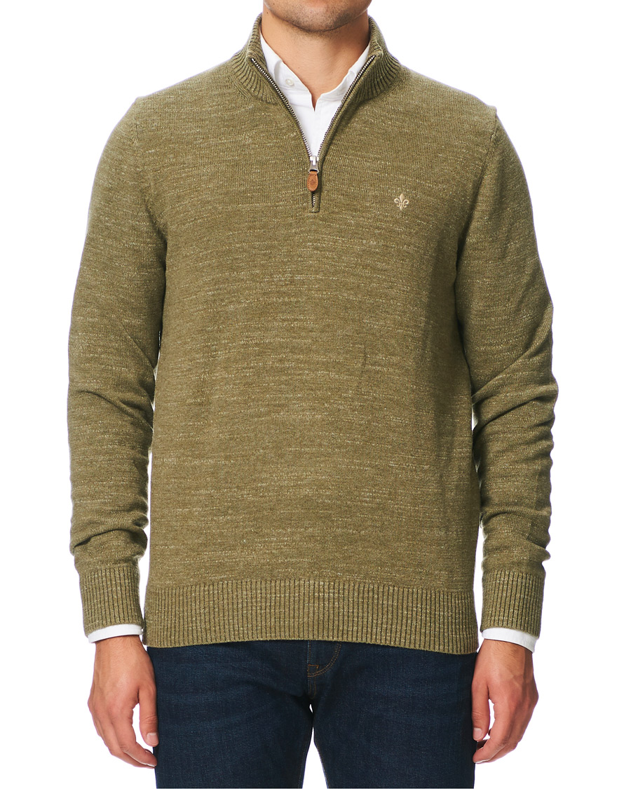 Homme | Pulls Et Tricots | Morris | Randall Cotton Half-Zip Sweater Olive
