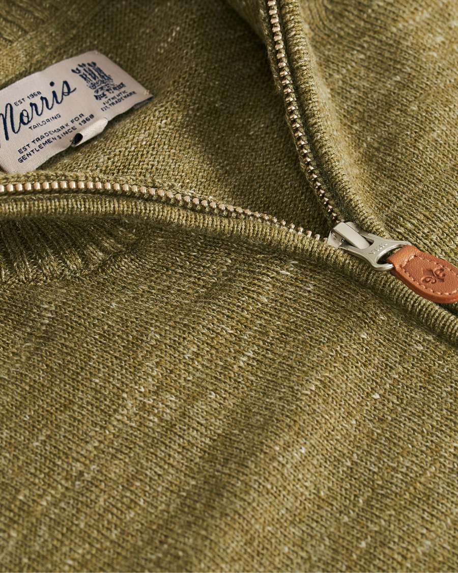 Homme | Pulls Et Tricots | Morris | Randall Cotton Half-Zip Sweater Olive