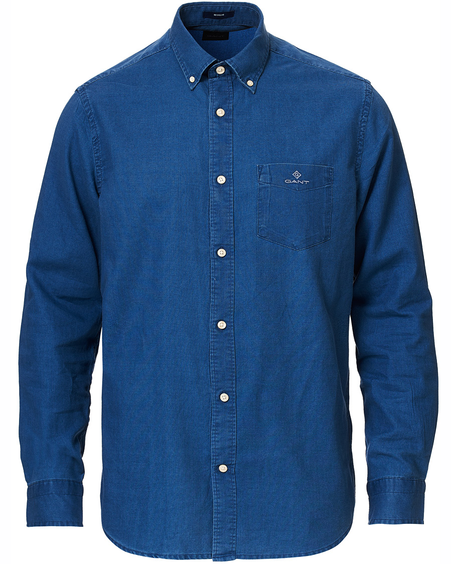 Homme | Chemises | GANT | Regular Fit Indigo Royal Oxford Shirt Blue