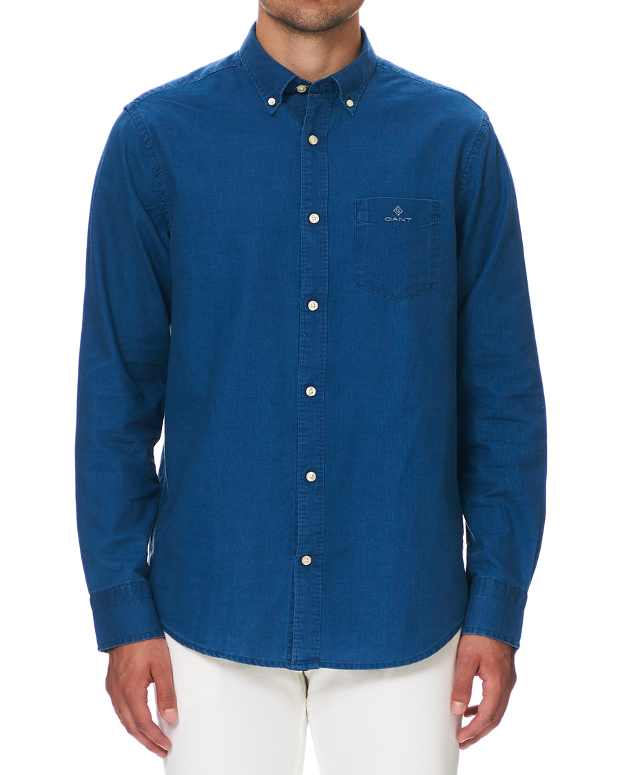 Homme | Chemises | GANT | Regular Fit Indigo Royal Oxford Shirt Blue