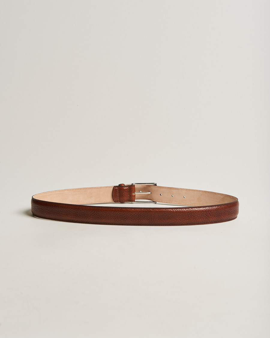 Homme |  | Loake 1880 | Henry Grained Leather Belt 3,3 cm Mahogany