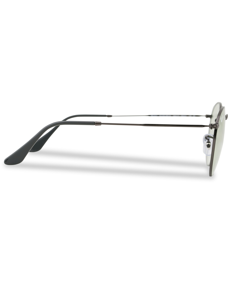 Homme | Ray-Ban 0RB3447 Round Metal Sunglasses Gunmetal/Light Green | Ray-Ban | 0RB3447 Round Metal Sunglasses Gunmetal/Light Green