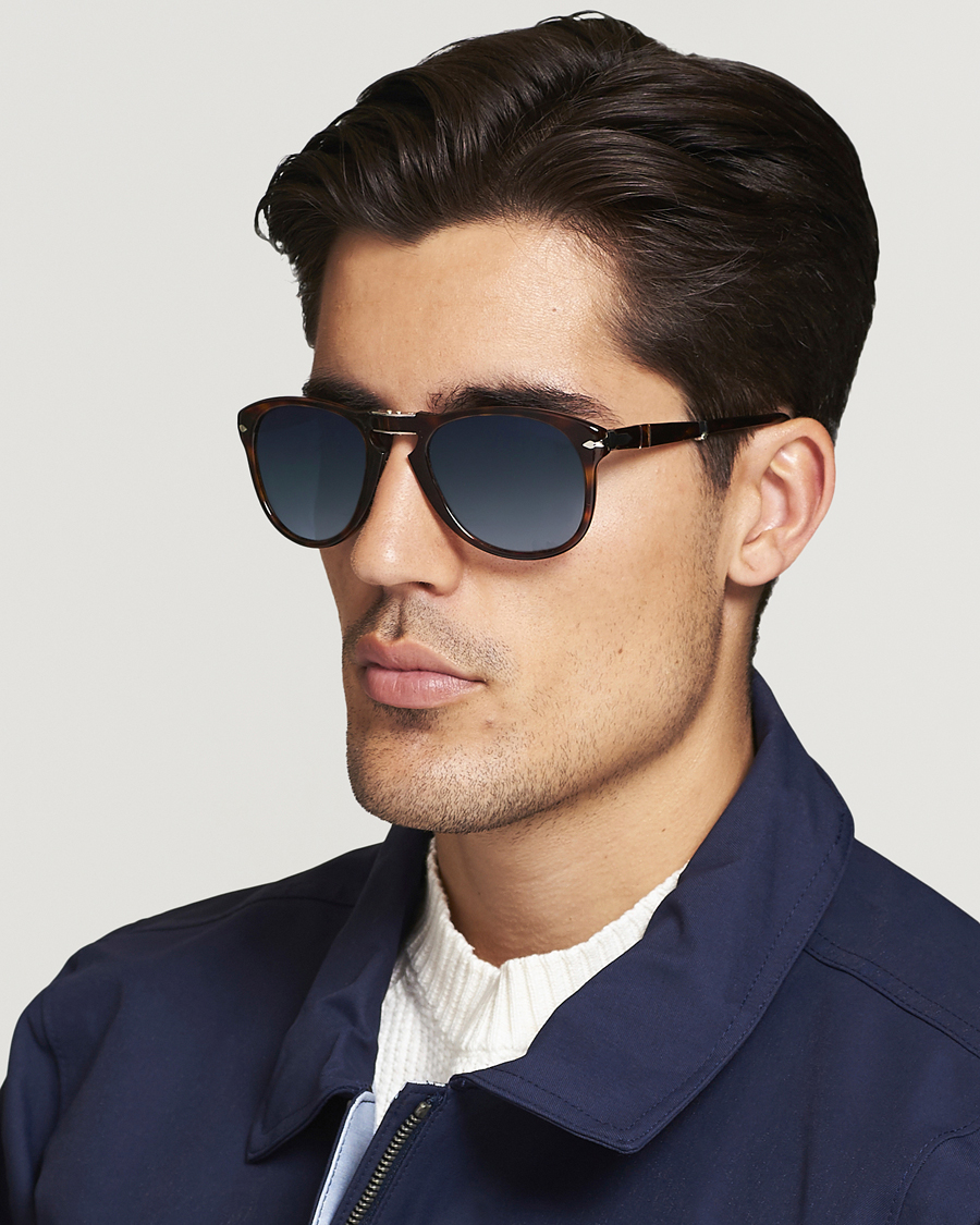 Homme | Lunettes De Soleil | Persol | 0PO0714 Folding Sunglasses Havana/Blue Gradient