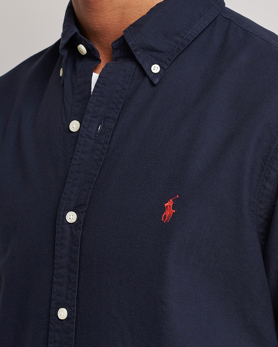 Homme | Chemises | Polo Ralph Lauren | Custom Fit Garment Dyed Oxford Shirt Navy