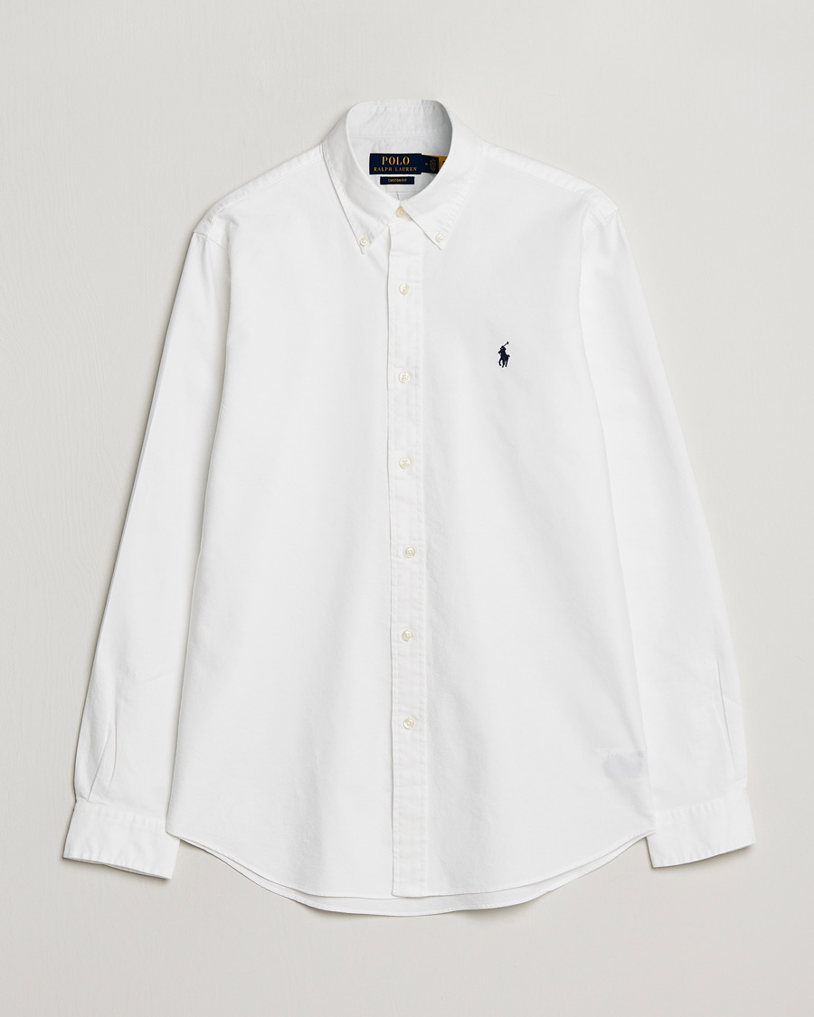 Homme | Chemises | Polo Ralph Lauren | Custom Fit Garment Dyed Oxford Shirt White