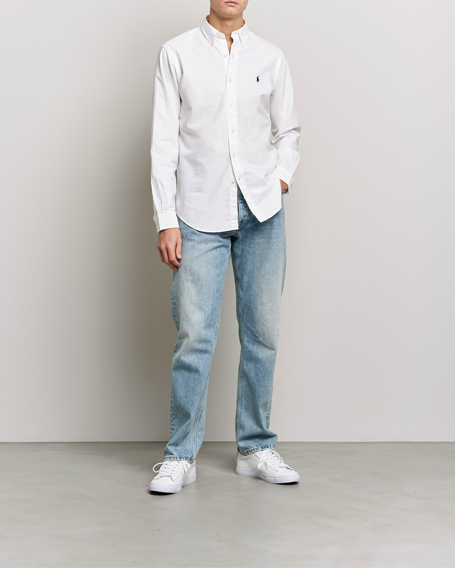 Homme | Chemises | Polo Ralph Lauren | Custom Fit Garment Dyed Oxford Shirt White