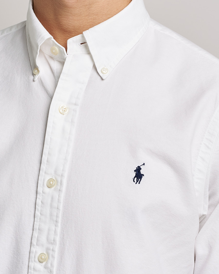 Homme | Chemises | Polo Ralph Lauren | Custom Fit Garment Dyed Oxford Shirt White