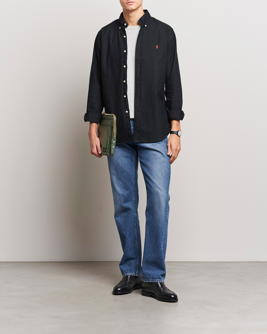 Homme | Chemises | Polo Ralph Lauren | Custom Fit Garment Dyed Oxford Shirt Black