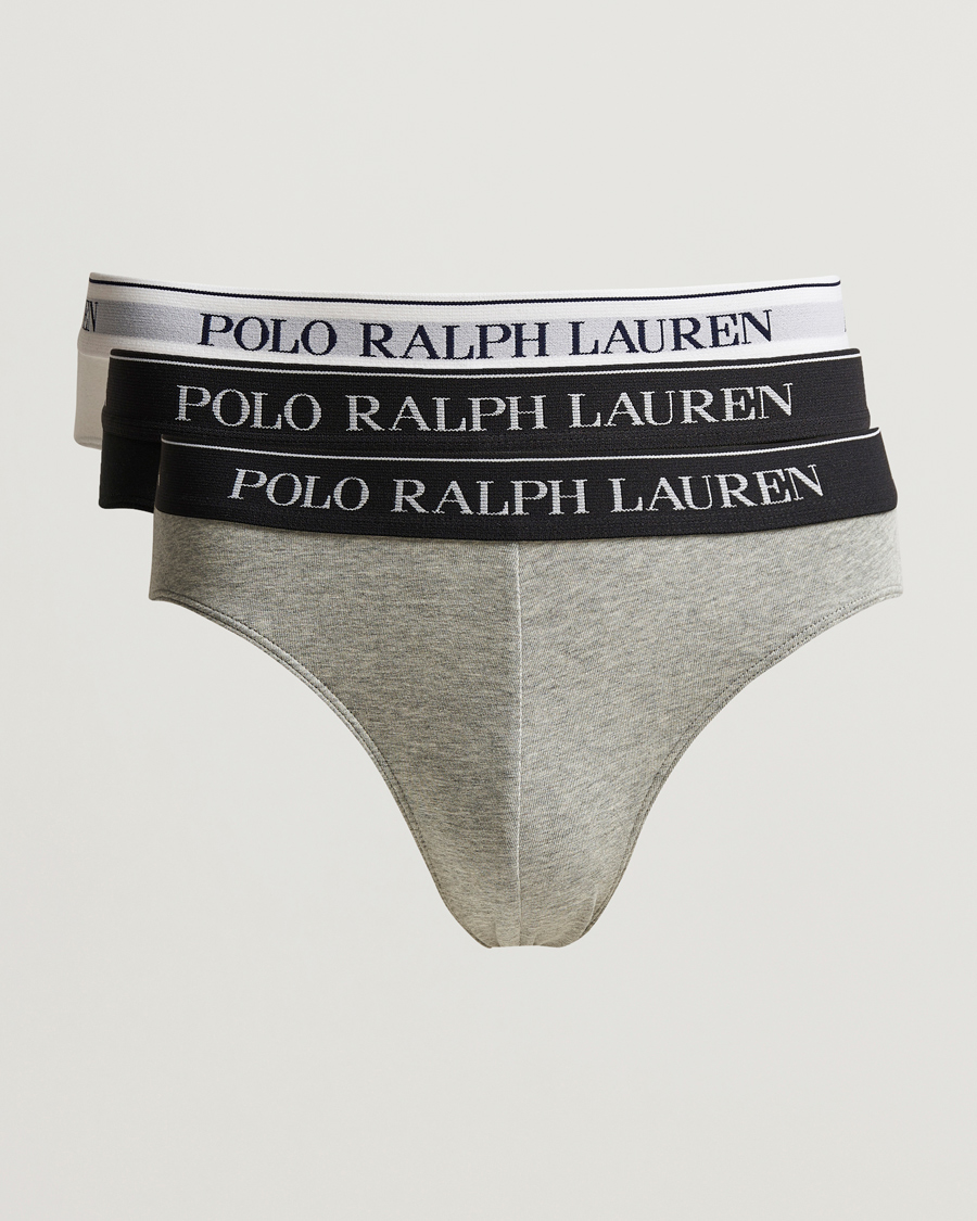 Homme | Sous-Vêtements Et Chaussettes | Polo Ralph Lauren | 3-Pack Low Rise Brief Black/White/Grey