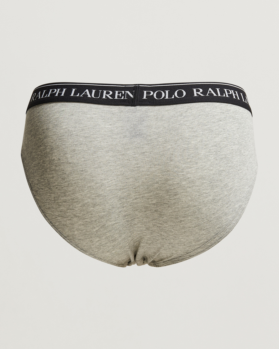 Homme | Boxers | Polo Ralph Lauren | 3-Pack Low Rise Brief Black/White/Grey
