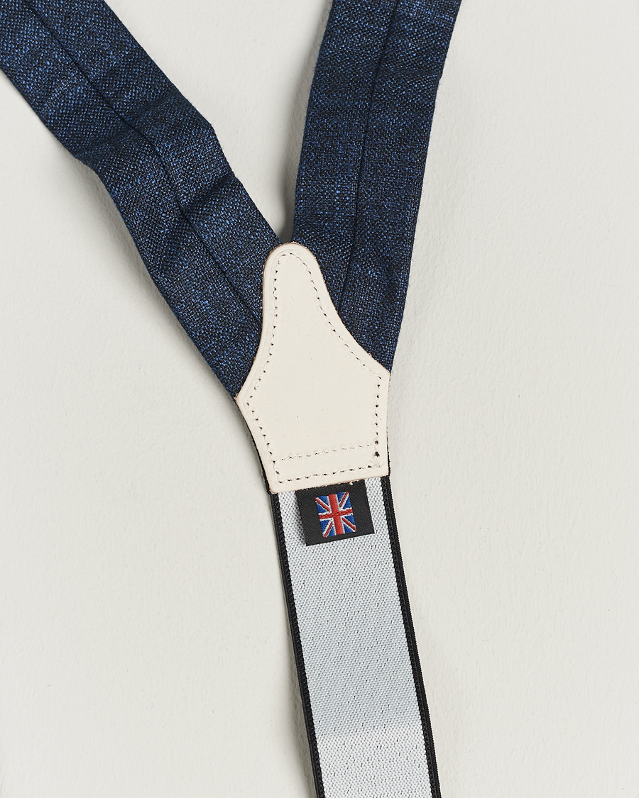 Homme | Bretelles | Albert Thurston | Hardy Minnis Bamboo Braces 38mm Navy