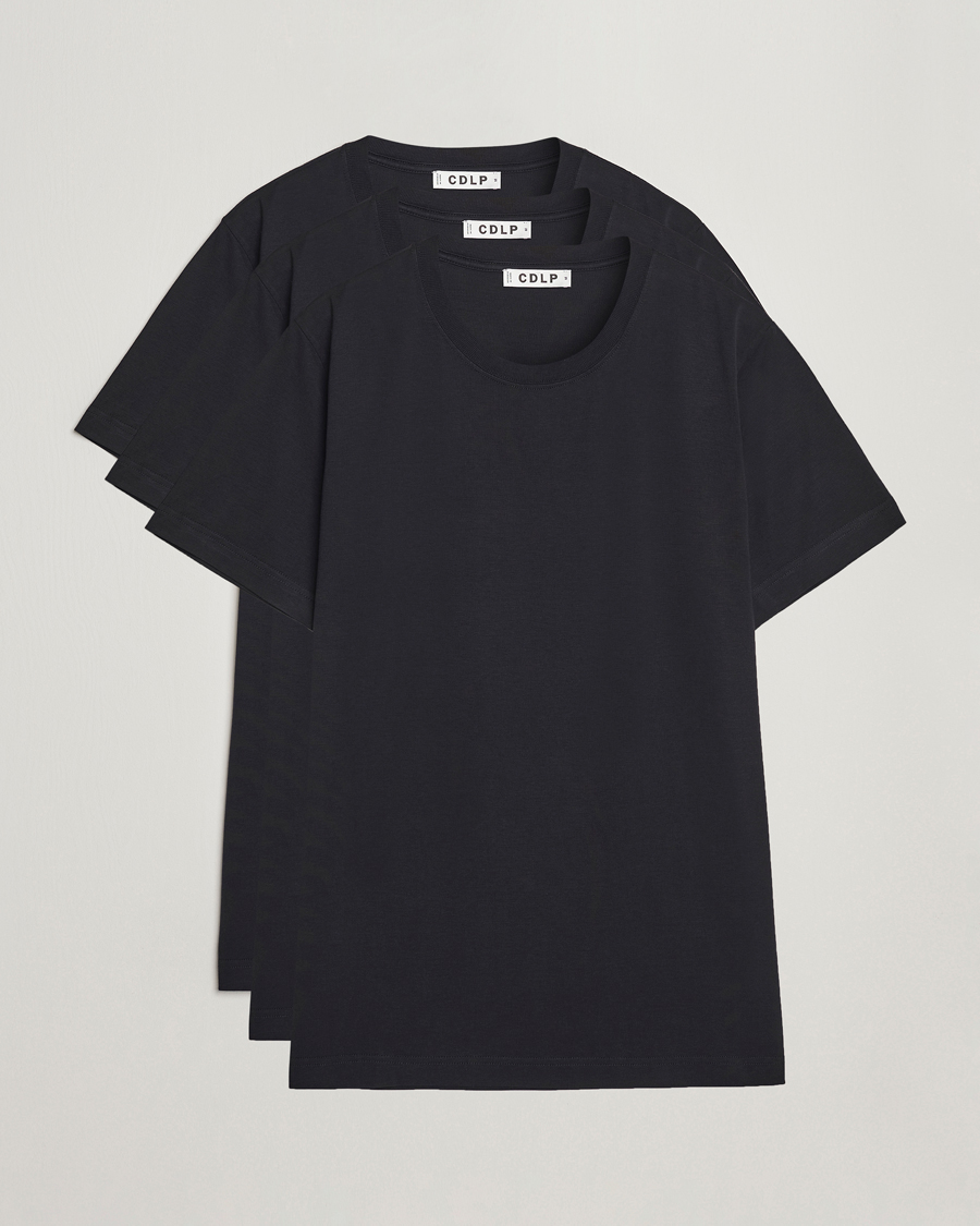 Homme | T-shirts | CDLP | 3-Pack Midweight T-Shirt Black