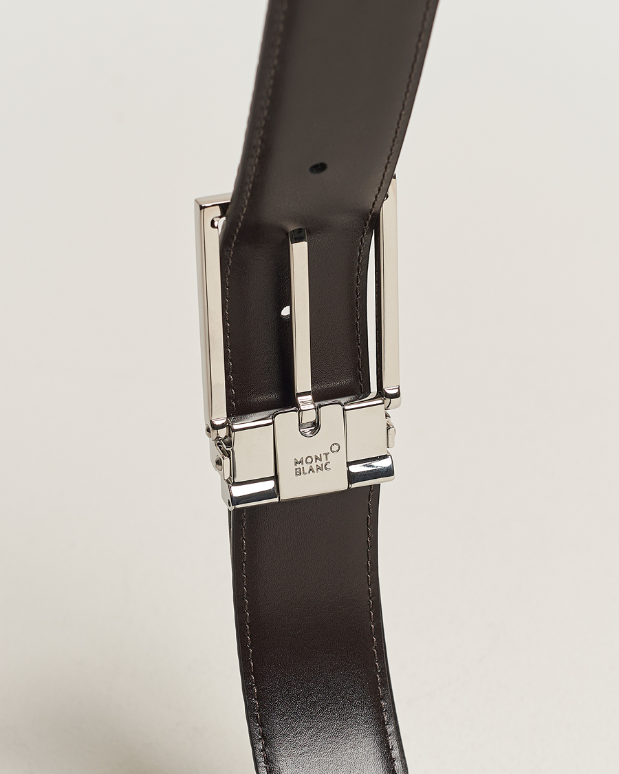 Homme | Montblanc Square Buckle Alligator Printed 35mm Leather Belt Brown | Montblanc | Square Buckle Alligator Printed 35mm Leather Belt Brown