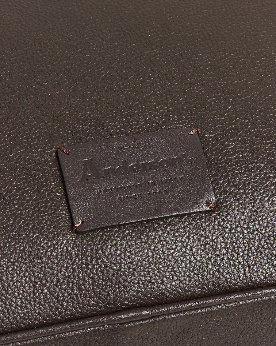 Homme | Sacs | Anderson's | Full Grain Leather Briefcase Dark Brown