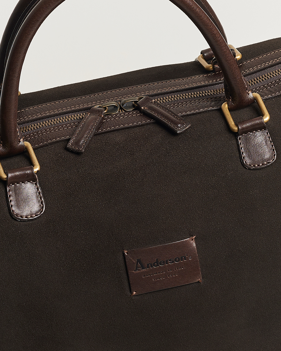 Homme | Anderson's Boston Suede Weekendbag Brown/Brown | Anderson's | Boston Suede Weekendbag Brown/Brown