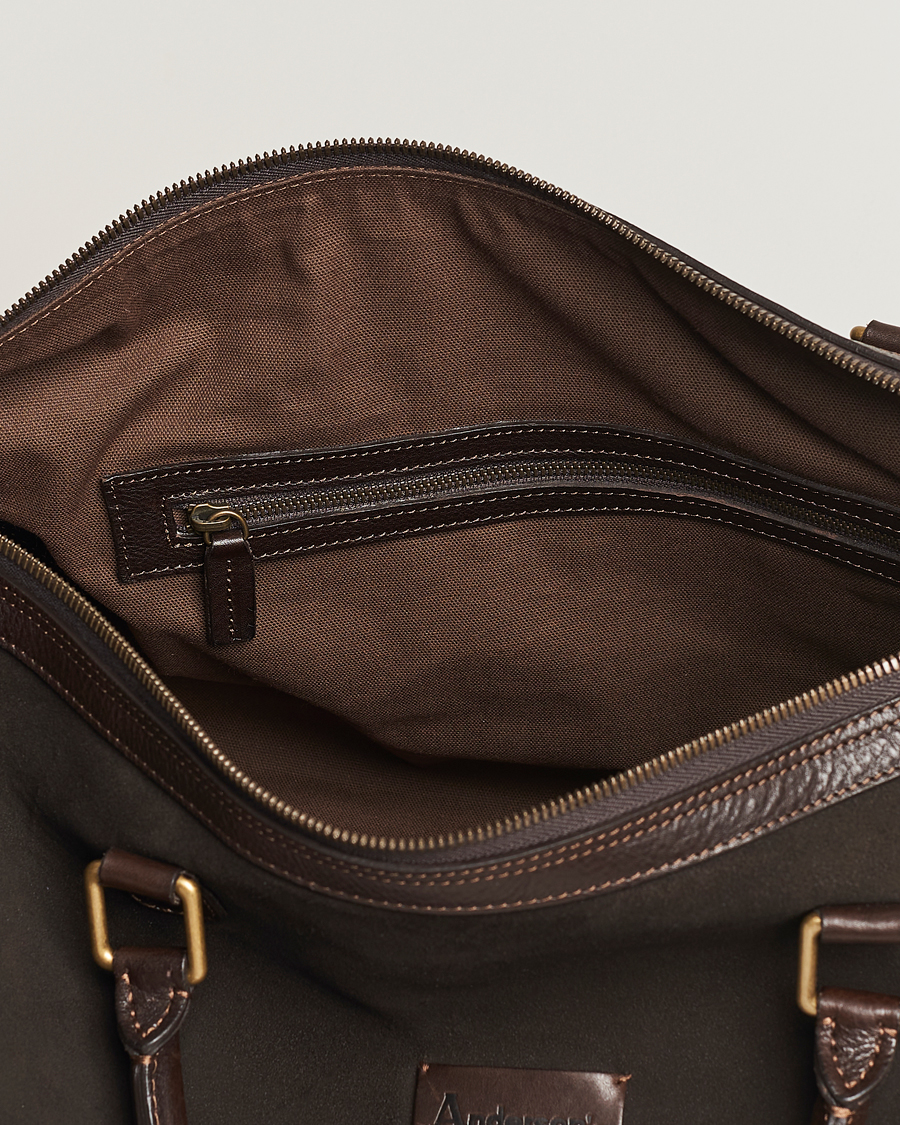 Homme | Anderson's Boston Suede Weekendbag Brown/Brown | Anderson's | Boston Suede Weekendbag Brown/Brown