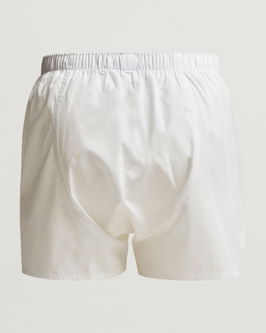 Homme | Sections | Sunspel | Classic Woven Cotton Boxer Shorts White