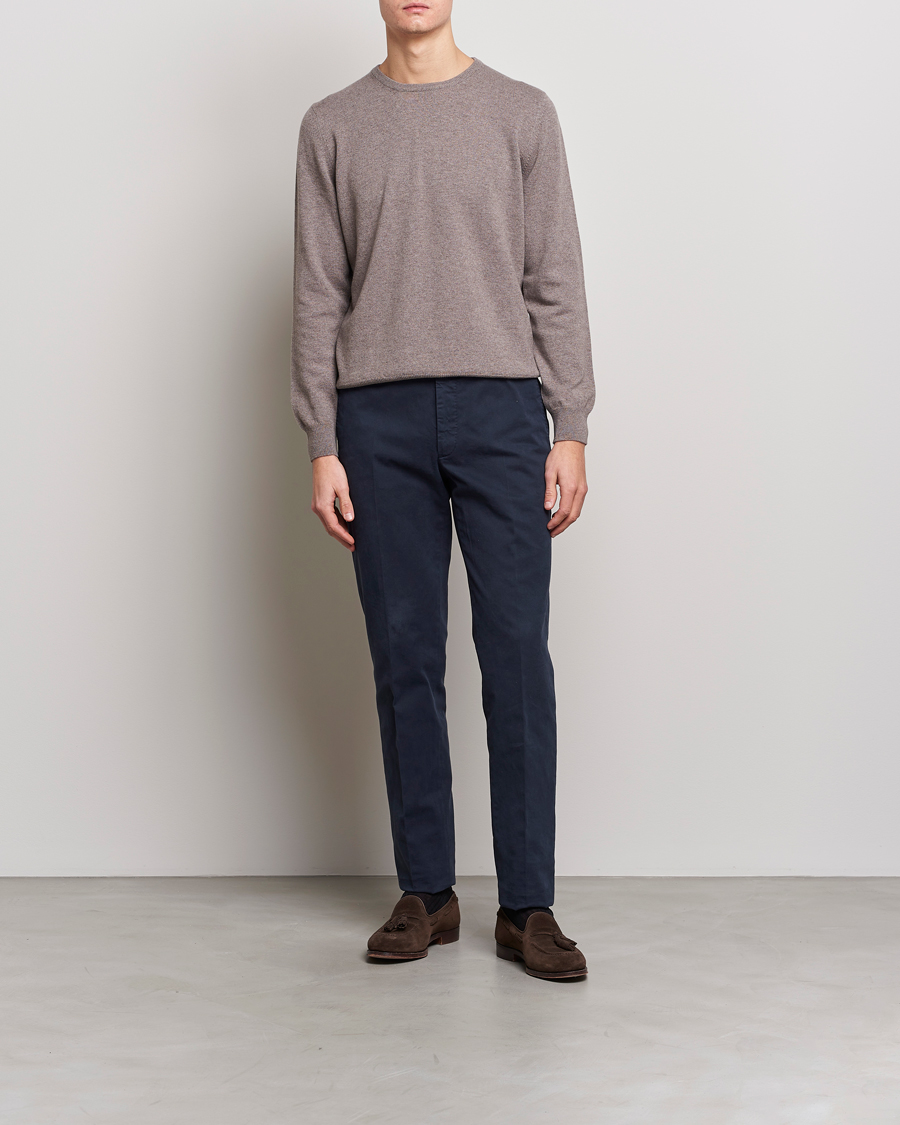 Homme | Pulls Et Tricots | Gran Sasso | Wool/Cashmere Crew Neck Mud Brown