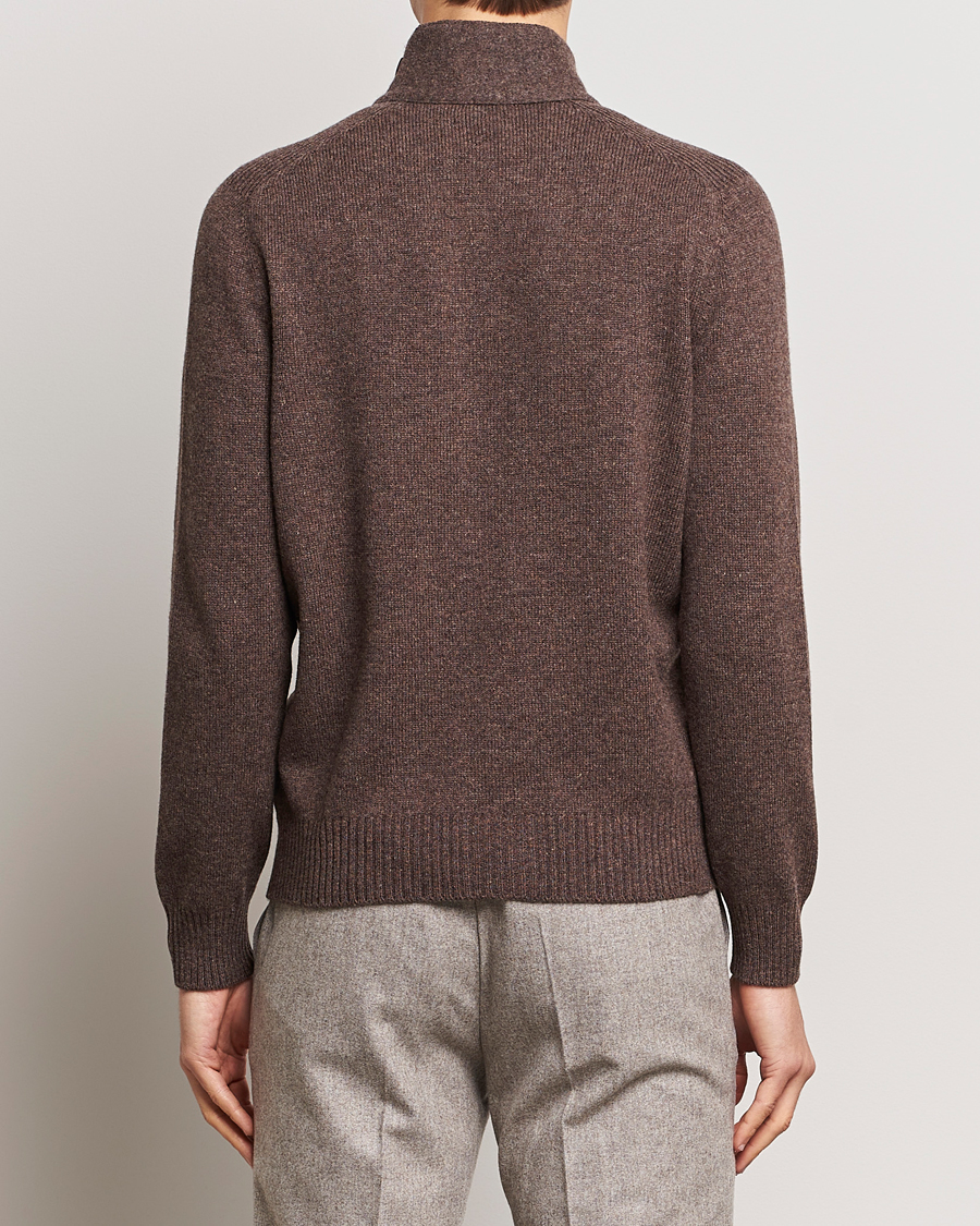 Homme | Pulls Et Tricots | Gran Sasso | Heavy Wool Cardigan Brown Melange
